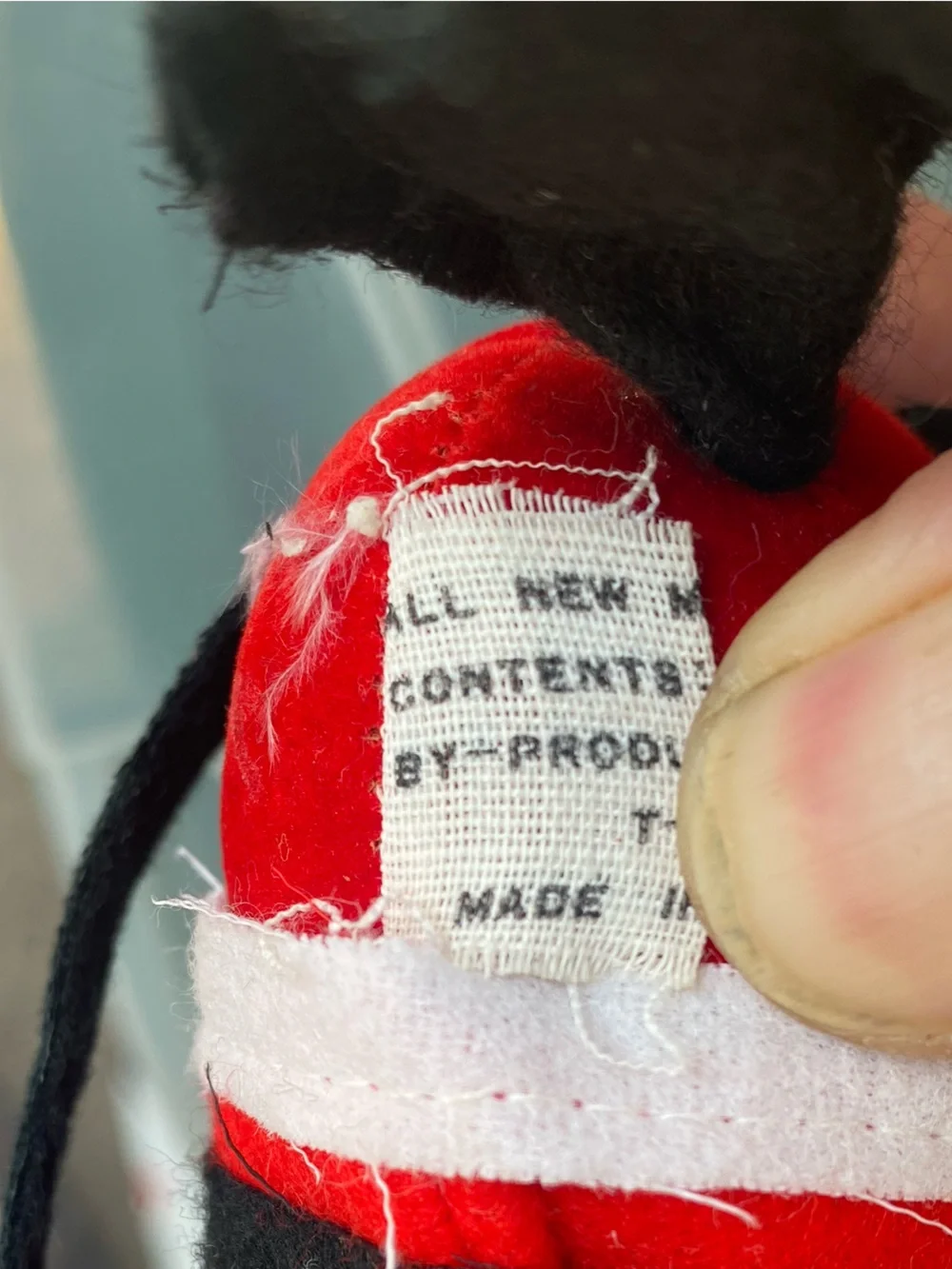 Vintage Santa Mouse 8” Posable Big Ears Mouse Felt And Fur MCM Japan